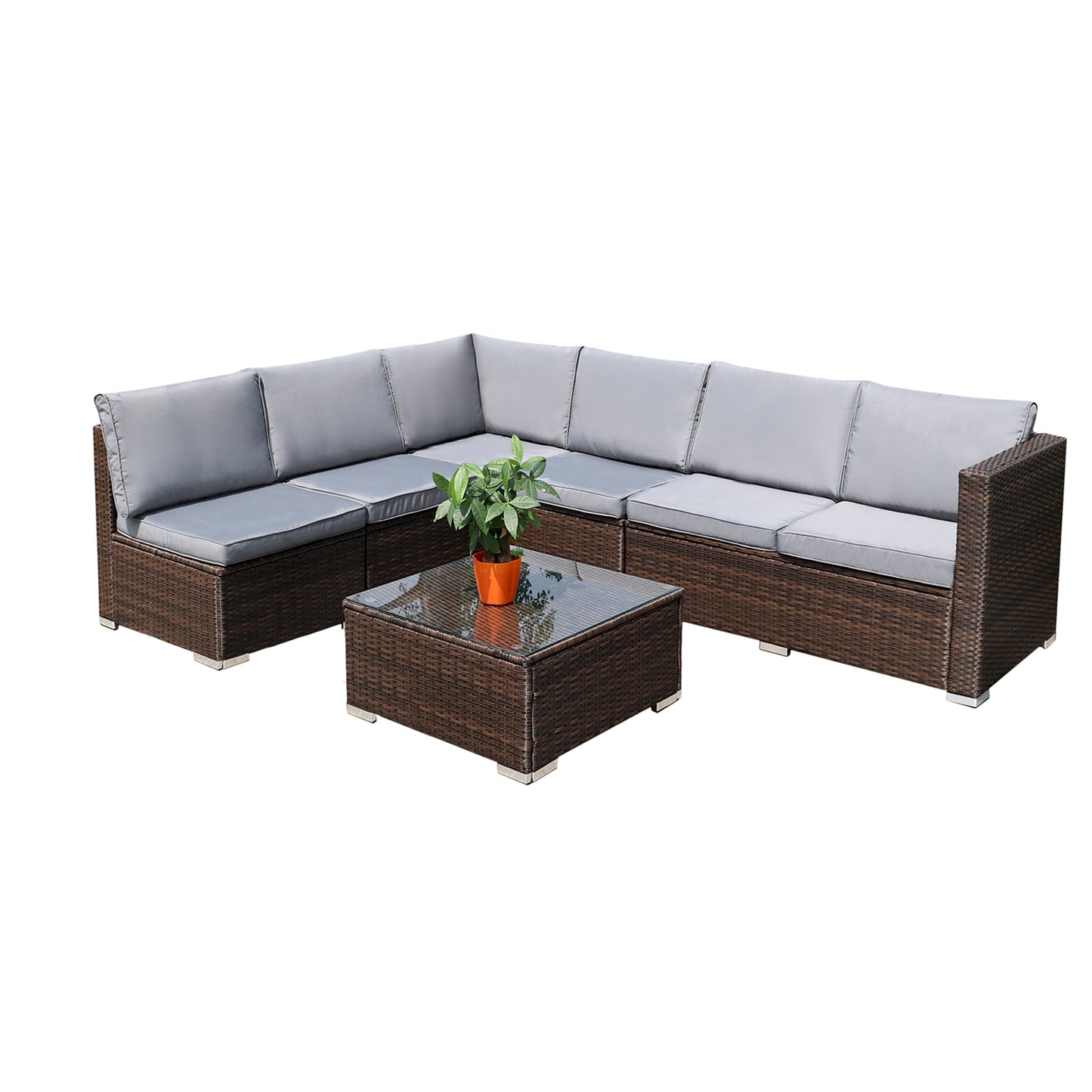 ANGEBOT: Polyrattan Gartensitzgruppe, 4-5 Personen, Serie AMALFI