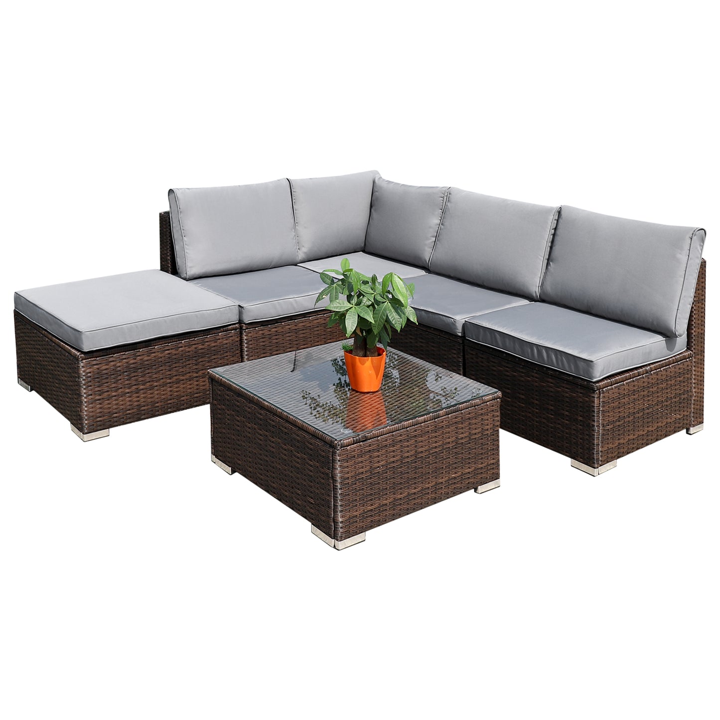 ANGEBOT: Polyrattan Gartensitzgruppe, 3-4 Personen, Serie ELBA