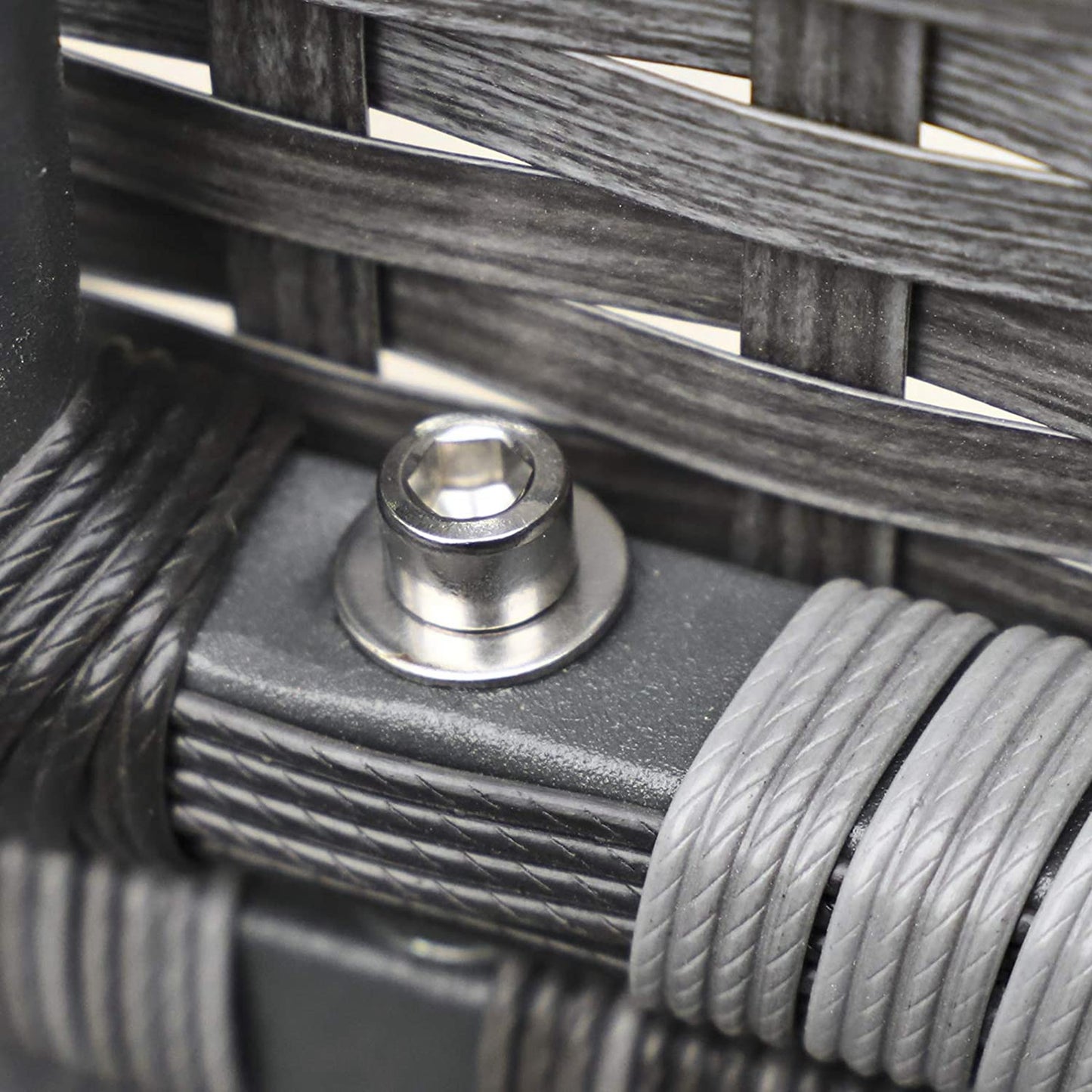 Polyrattan Gartenmöbel Lounge Set Sitzgruppe 6 Sitze m. Hocker+Tisch