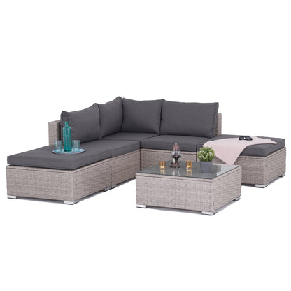 Polyrattan Garten-lounge komplett-Set Sylt
