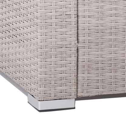 Polyrattan Garten-lounge komplett-Set Hawaii m. Tisch u. Hocker