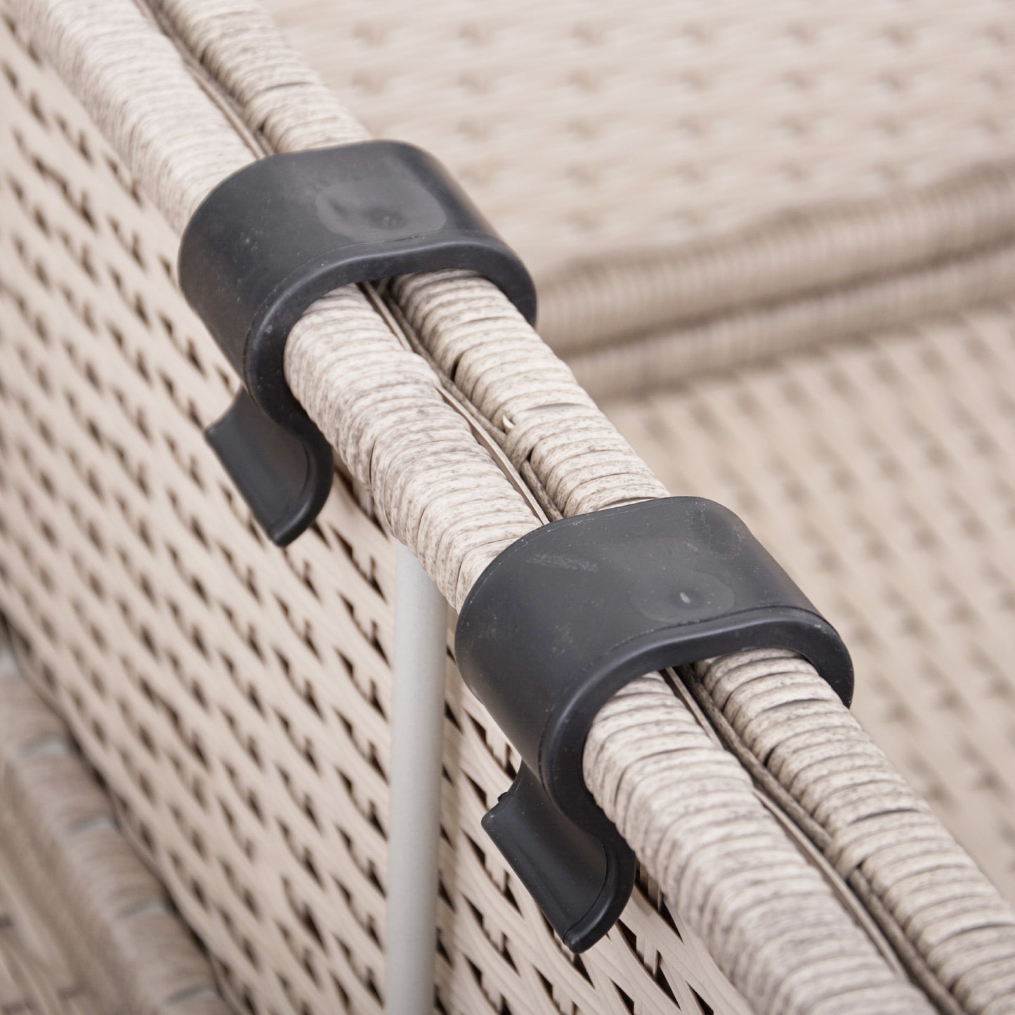 Polyrattan Garten-lounge komplett-Set Hawaii m. Tisch u. Hocker