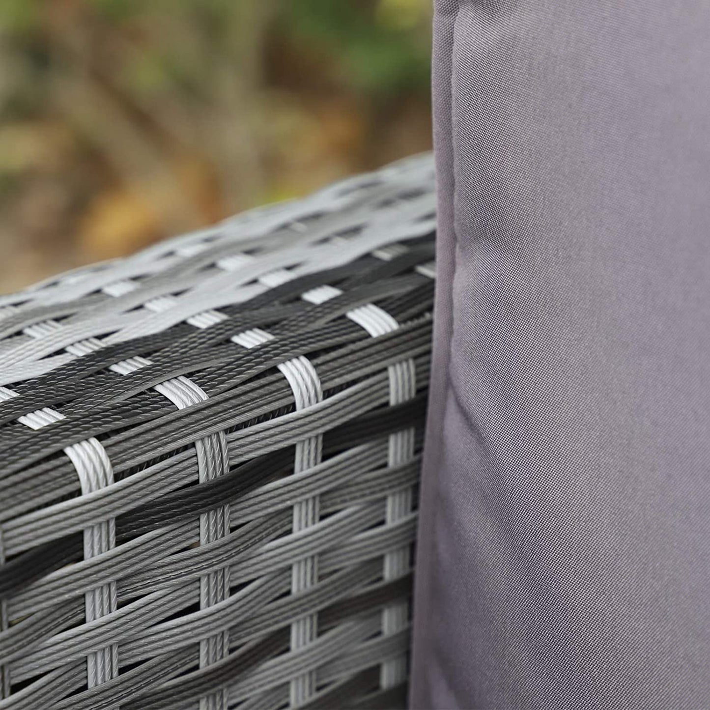 Polyrattan Gartenmöbel Lounge Set Sitzgruppe 6 Sitze m. Hocker+Tisch