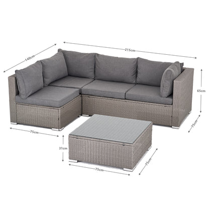 Polyrattan Garten-lounge komplett-Set Maui