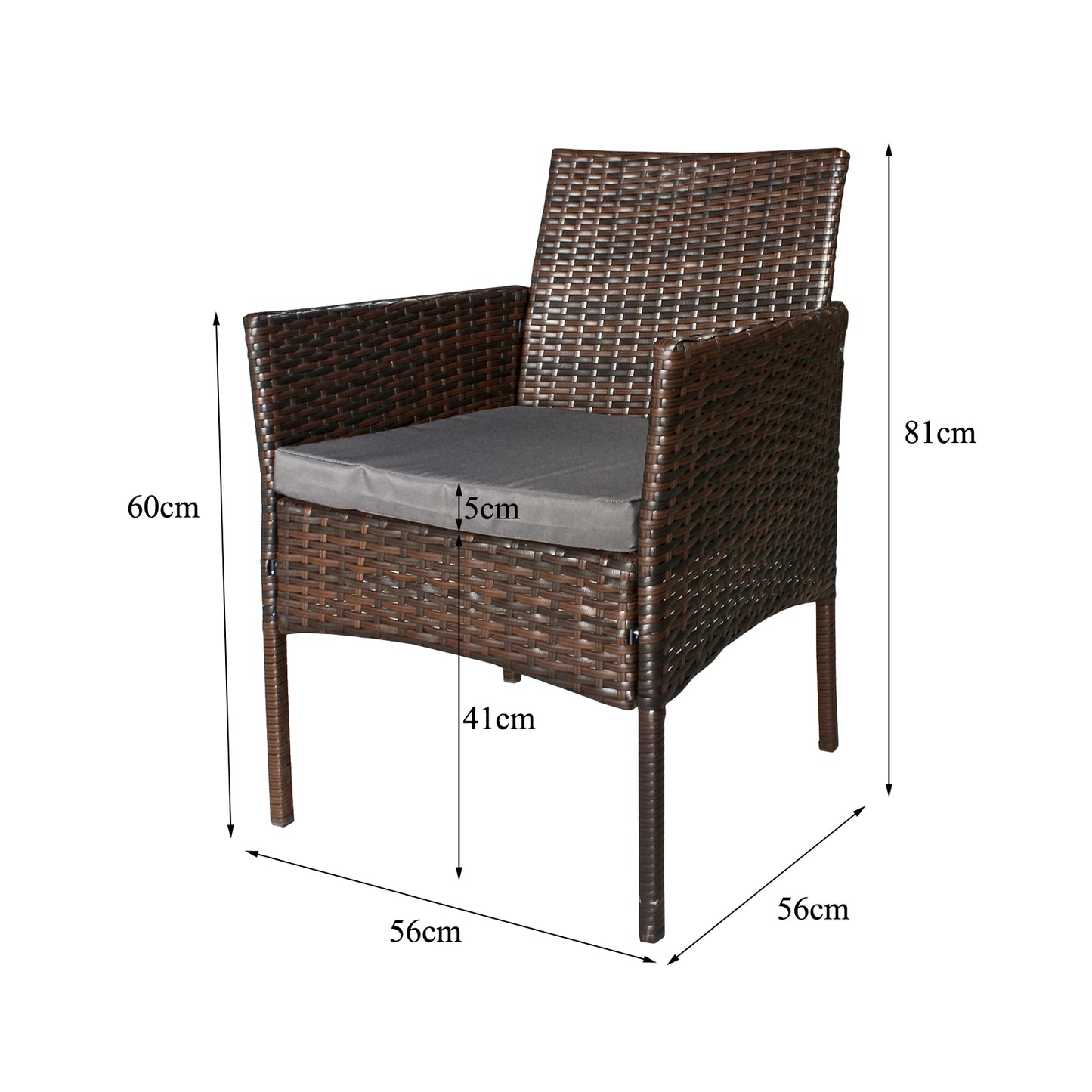 7-teiliges Polyrattan Gartenmöbel Set für 6 Personen inkl. Gartentisch