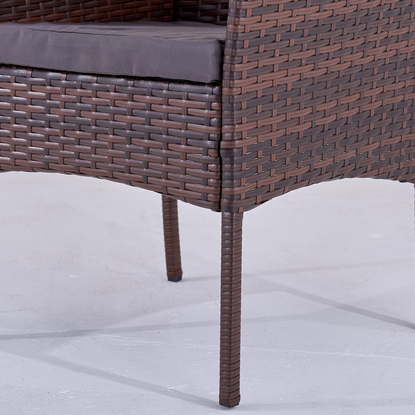 7-teiliges Polyrattan Gartenmöbel Set für 6 Personen inkl. Gartentisch