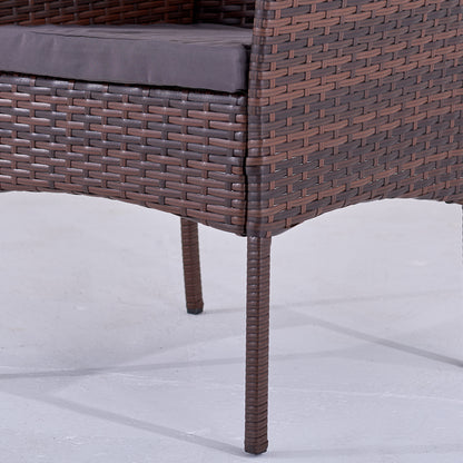 7-teiliges Polyrattan Gartenmöbel Set für 6 Personen inkl. Gartentisch