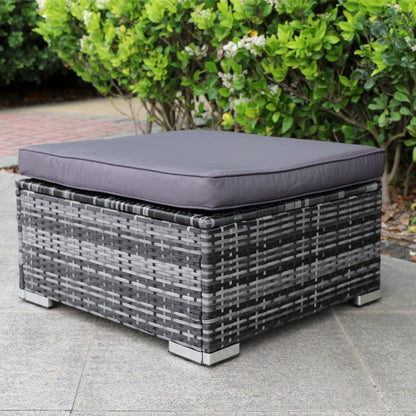 Polyrattan Lounge Set Gartenmöbel m. Hocker & Tisch